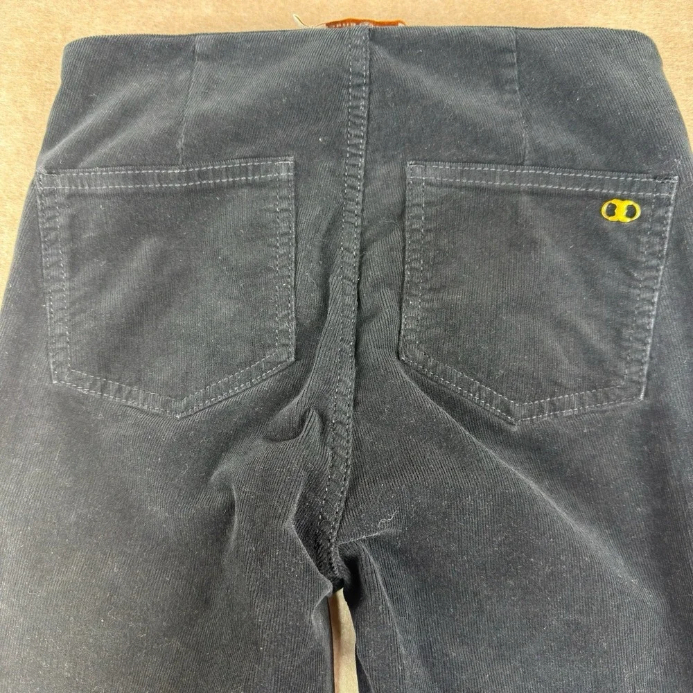 Tory Burch Pants Women's Size 24 Black Skinny Corduroy Side Zip Stretch Mid Rise